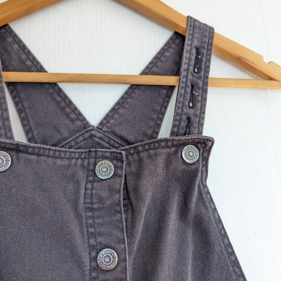 OLD NAVY girls twill pinafore jumper dress black panther - Picture 6 of 14